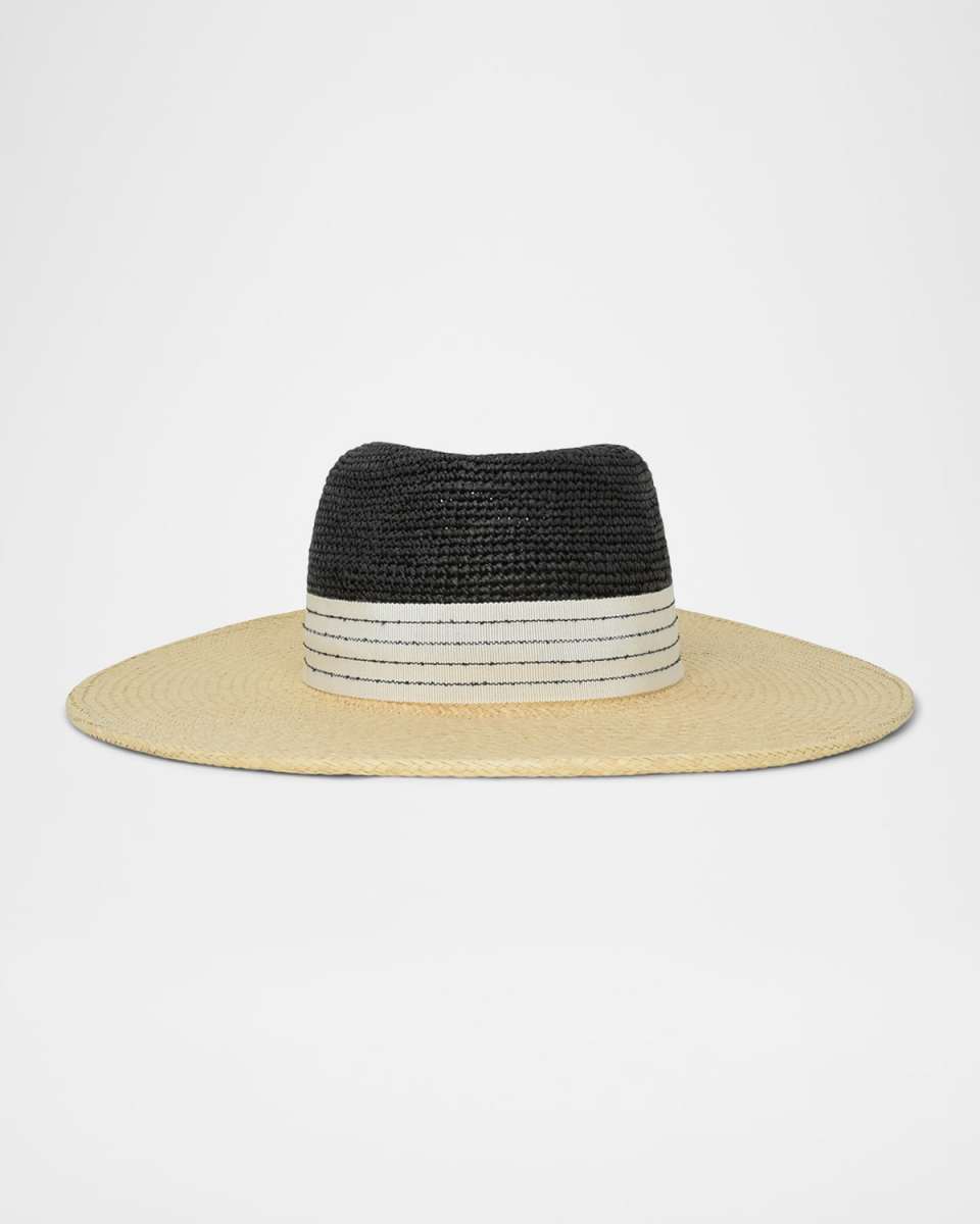 Thalia Grosgrain Wide Brim Fedora